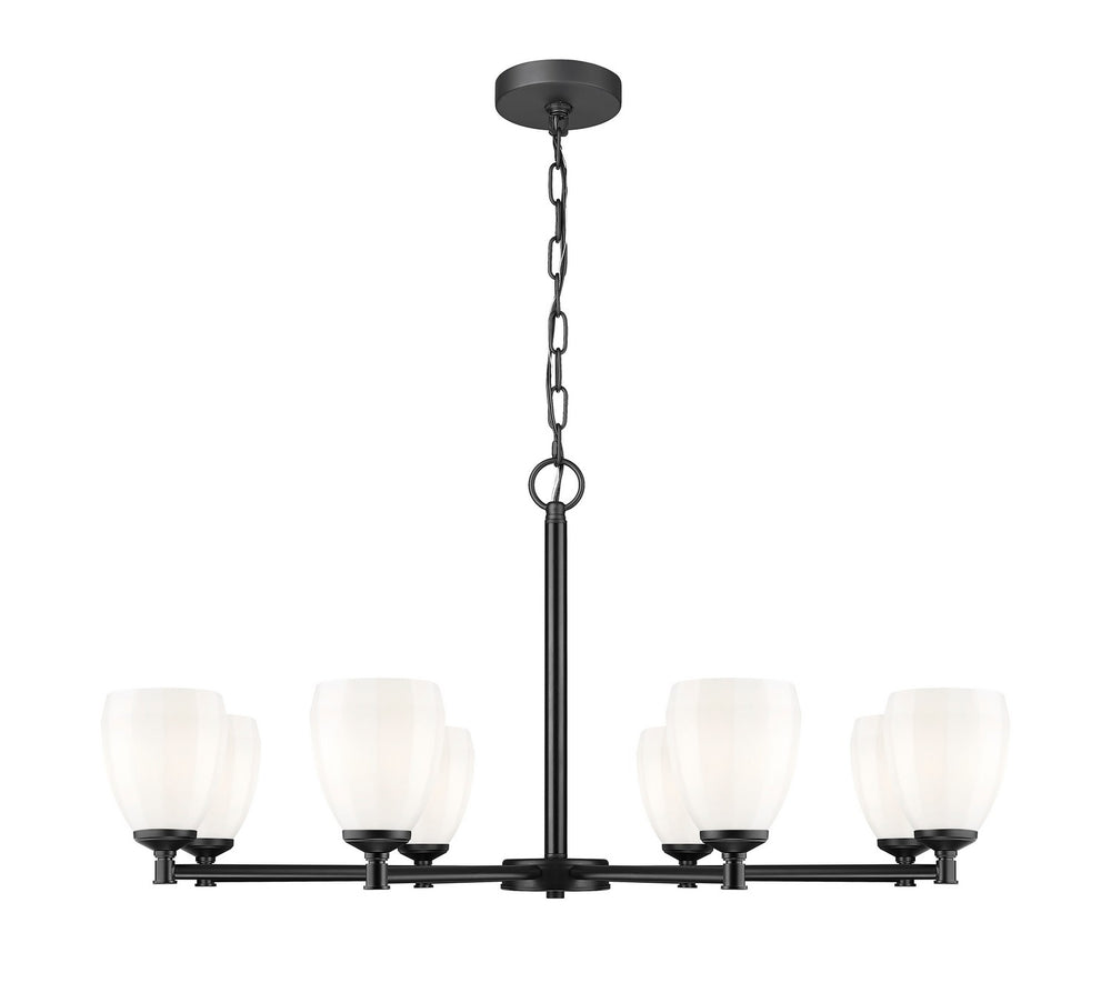 Z-Lite Canada - Eight Light Chandelier - Oren - Matte Black- Union Lighting Luminaires Decor