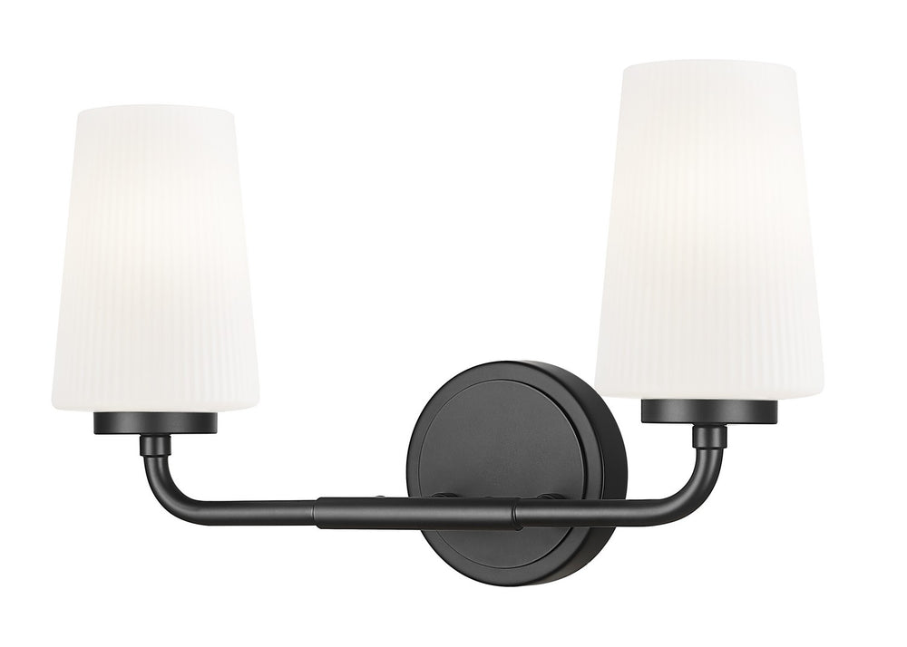 Z-Lite Canada - Two Light Vanity - Montford - Matte Black- Union Lighting Luminaires Decor