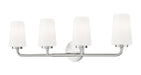 Z-Lite Canada - Four Light Vanity - Montford - Brushed Nickel- Union Lighting Luminaires Decor