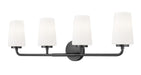 Z-Lite Canada - Four Light Vanity - Montford - Matte Black- Union Lighting Luminaires Decor