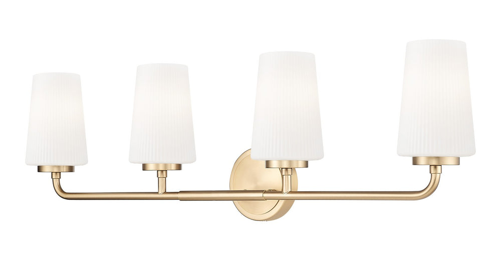 Z-Lite Canada - Four Light Vanity - Montford - Modern Gold- Union Lighting Luminaires Decor