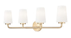 Z-Lite Canada - Four Light Vanity - Montford - Modern Gold- Union Lighting Luminaires Decor