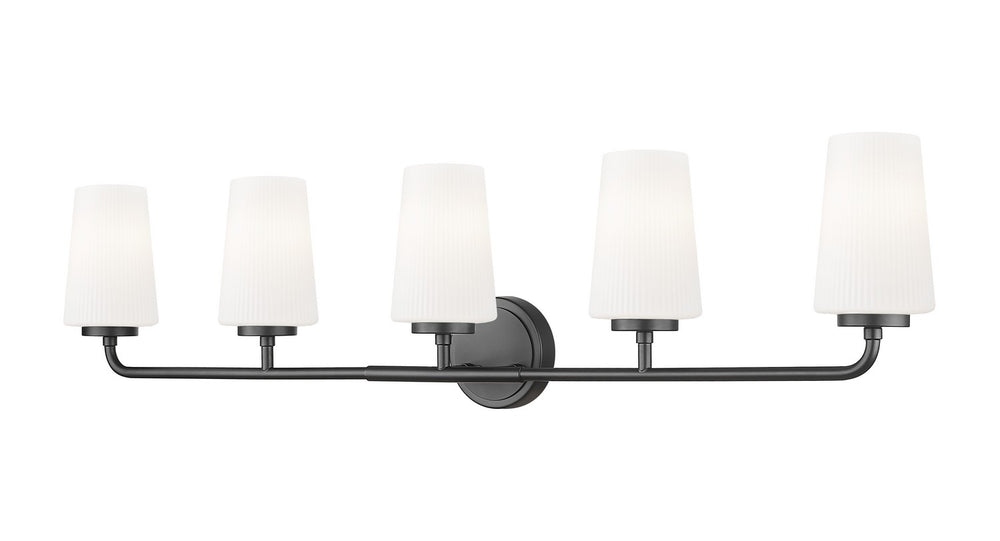 Z-Lite Canada - Five Light Vanity - Montford - Matte Black- Union Lighting Luminaires Decor