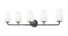 Z-Lite Canada - Five Light Vanity - Montford - Matte Black- Union Lighting Luminaires Decor