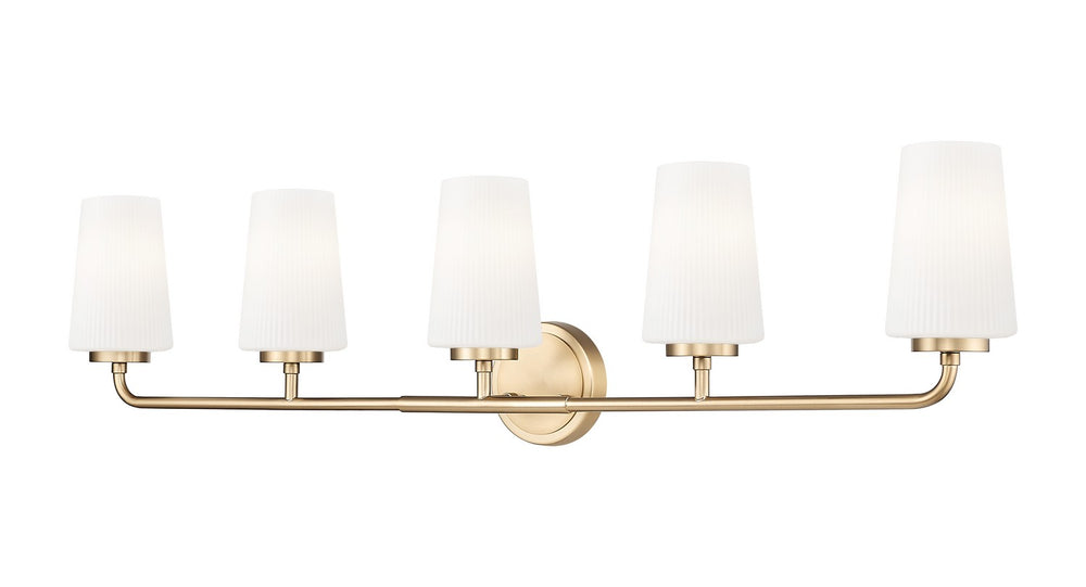 Z-Lite Canada - Five Light Vanity - Montford - Modern Gold- Union Lighting Luminaires Decor