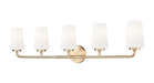 Z-Lite Canada - Five Light Vanity - Montford - Modern Gold- Union Lighting Luminaires Decor