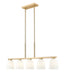 Z-Lite Canada - Five Light Linear Chandelier - Naya - Modern Gold- Union Lighting Luminaires Decor