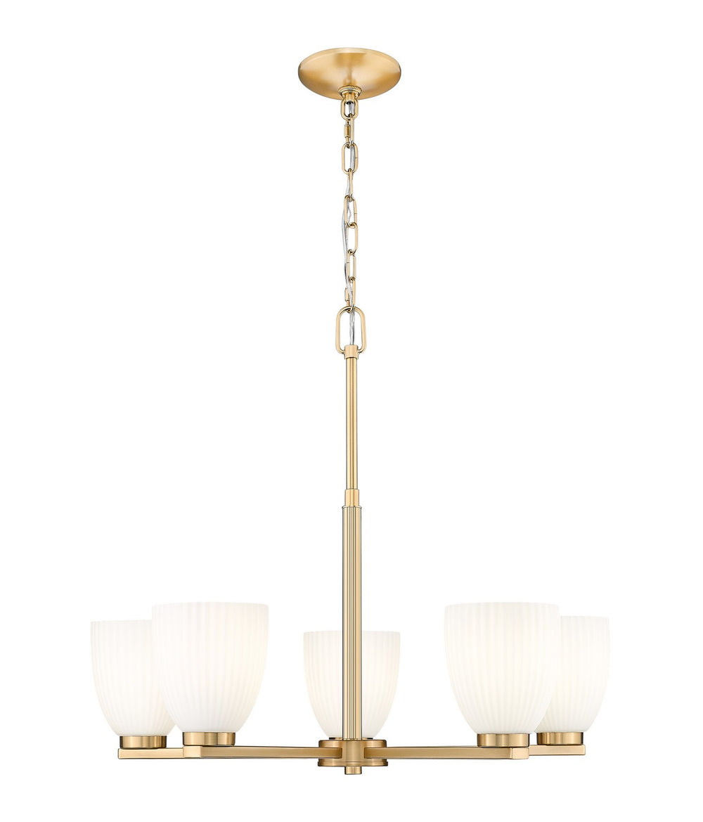 Z-Lite Canada - Five Light Chandelier - Naya - Modern Gold- Union Lighting Luminaires Decor