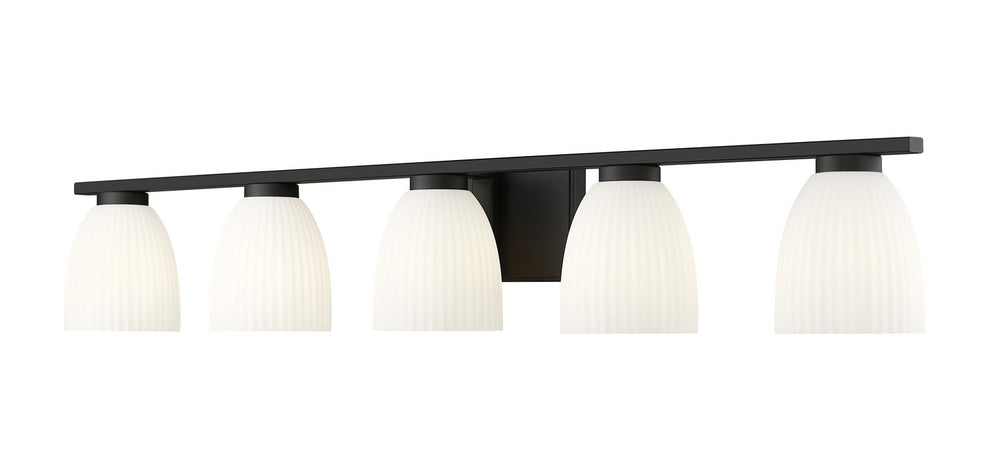Z-Lite Canada - Five Light Vanity - Naya - Matte Black- Union Lighting Luminaires Decor