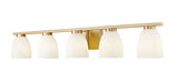 Z-Lite Canada - Five Light Vanity - Naya - Modern Gold- Union Lighting Luminaires Decor