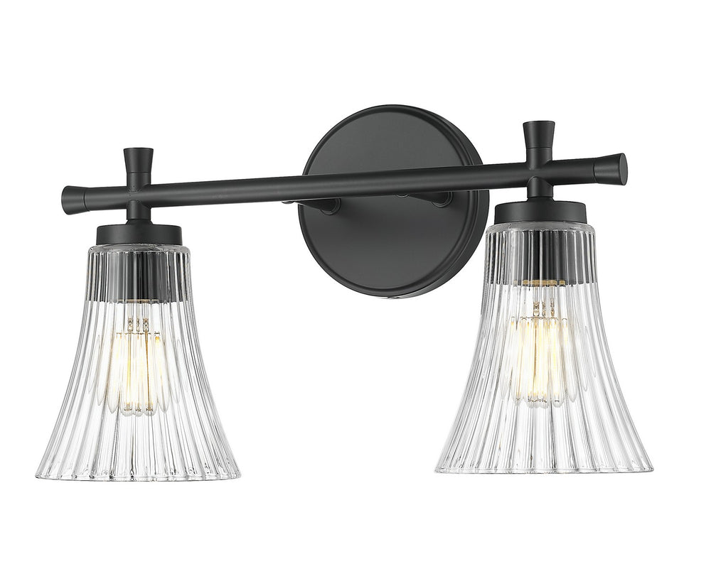Z-Lite Canada - Two Light Vanity - Belle - Matte Black- Union Lighting Luminaires Decor