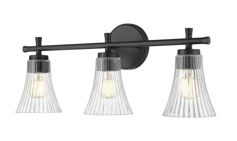 Z-Lite Canada - Three Light Vanity - Belle - Matte Black- Union Lighting Luminaires Decor