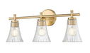 Z-Lite Canada - Three Light Vanity - Belle - Modern Gold- Union Lighting Luminaires Decor