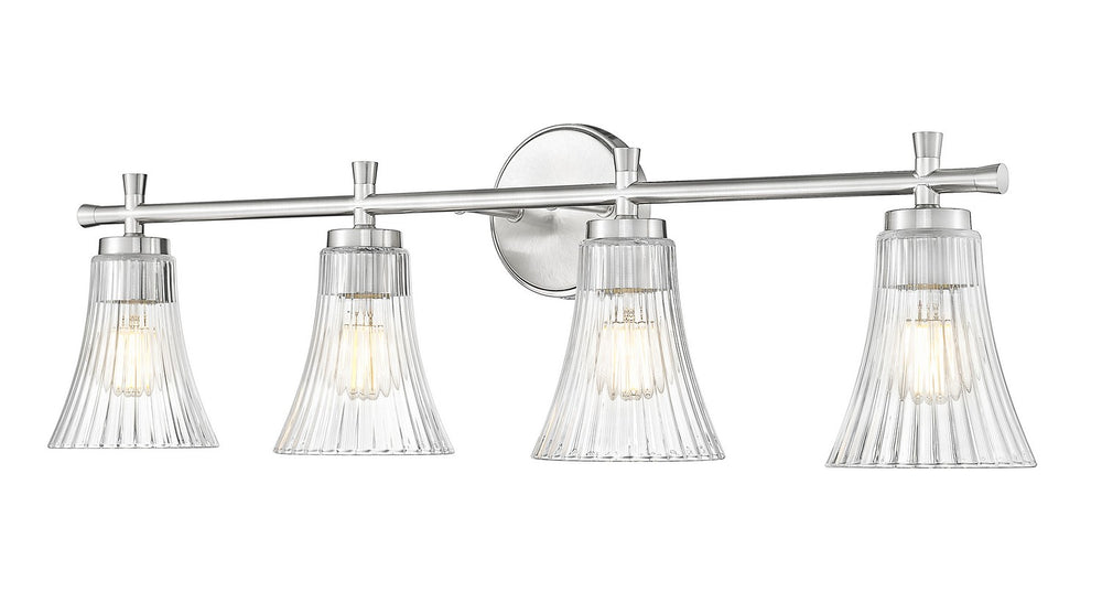 Z-Lite Canada - Four Light Vanity - Belle - Brushed Nickel- Union Lighting Luminaires Decor