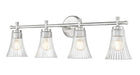 Z-Lite Canada - Four Light Vanity - Belle - Brushed Nickel- Union Lighting Luminaires Decor