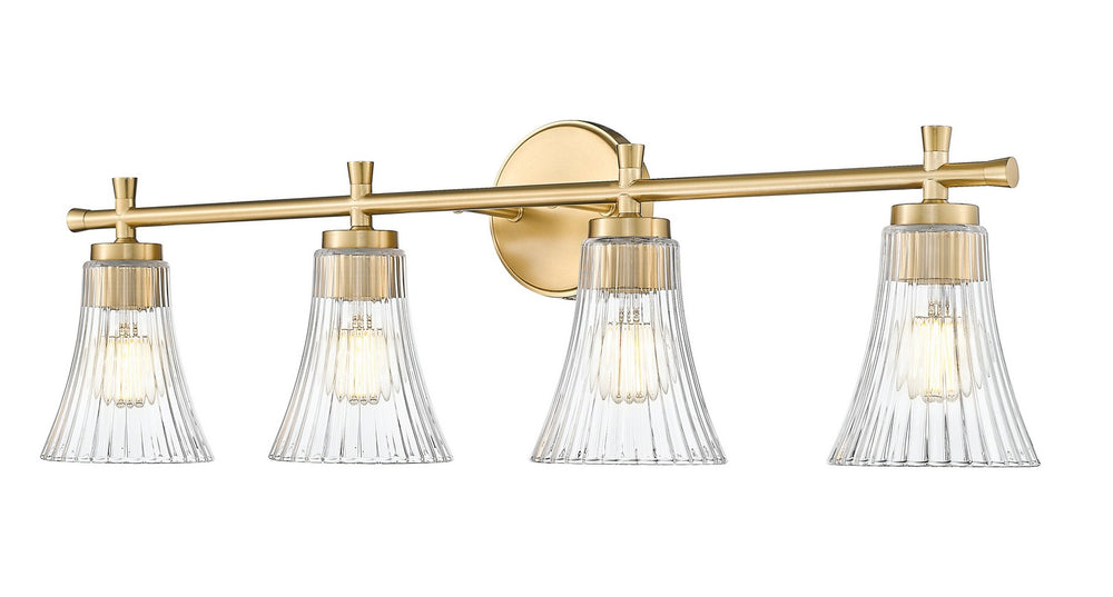 Z-Lite Canada - Four Light Vanity - Belle - Modern Gold- Union Lighting Luminaires Decor