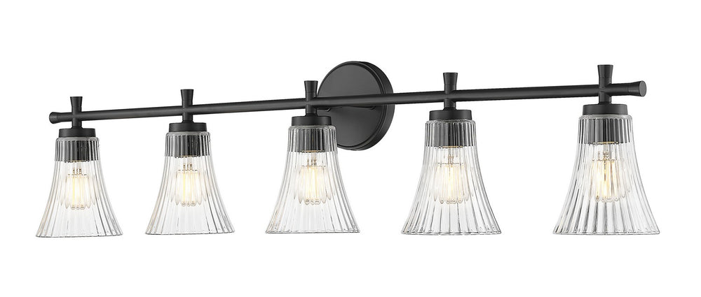 Z-Lite Canada - Five Light Vanity - Belle - Matte Black- Union Lighting Luminaires Decor