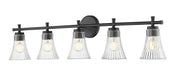 Z-Lite Canada - Five Light Vanity - Belle - Matte Black- Union Lighting Luminaires Decor