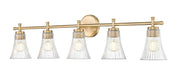 Z-Lite Canada - Five Light Vanity - Belle - Modern Gold- Union Lighting Luminaires Decor
