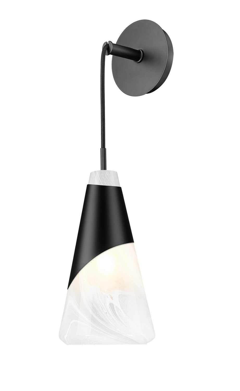 Z-Lite Canada - One Light Wall Sconce - Aimie - Matte Black- Union Lighting Luminaires Decor