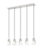 Z-Lite Canada - Five Light Linear Chandelier - Aimie - Brushed Nickel- Union Lighting Luminaires Decor
