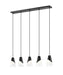 Z-Lite Canada - Five Light Linear Chandelier - Aimie - Matte Black- Union Lighting Luminaires Decor