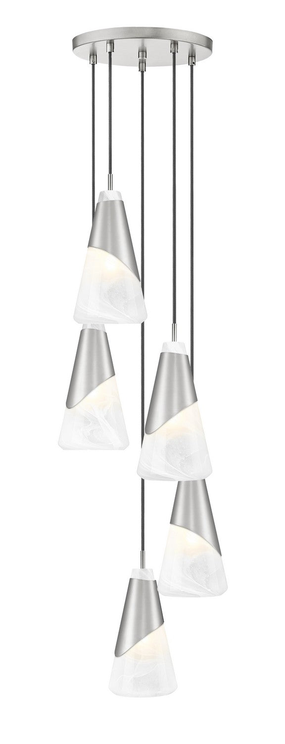 Z-Lite Canada - Five Light Chandelier - Aimie - Brushed Nickel- Union Lighting Luminaires Decor