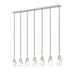 Z-Lite Canada - Seven Light Linear Chandelier - Aimie - Brushed Nickel- Union Lighting Luminaires Decor