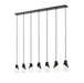 Z-Lite Canada - Seven Light Linear Chandelier - Aimie - Matte Black- Union Lighting Luminaires Decor