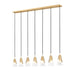 Z-Lite Canada - Seven Light Linear Chandelier - Aimie - Modern Gold- Union Lighting Luminaires Decor