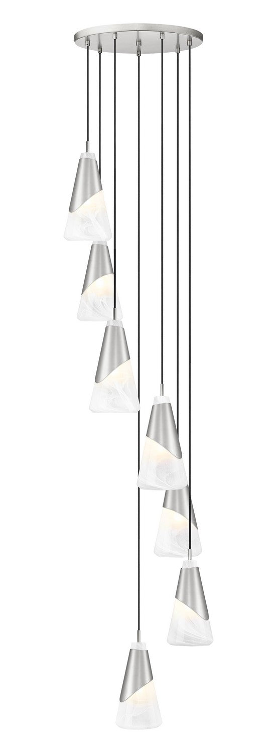 Z-Lite Canada - Seven Light Chandelier - Aimie - Brushed Nickel- Union Lighting Luminaires Decor