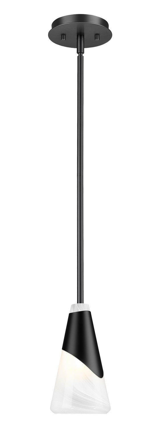 Z-Lite Canada - One Light Pendant - Aimie - Matte Black- Union Lighting Luminaires Decor