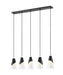 Z-Lite Canada - Five Light Linear Chandelier - Aimie - Matte Black- Union Lighting Luminaires Decor