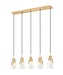 Z-Lite Canada - Five Light Linear Chandelier - Aimie - Modern Gold- Union Lighting Luminaires Decor