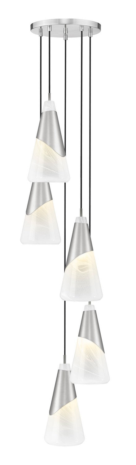 Z-Lite Canada - Five Light Chandelier - Aimie - Brushed Nickel- Union Lighting Luminaires Decor