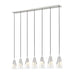 Z-Lite Canada - Seven Light Linear Chandelier - Aimie - Brushed Nickel- Union Lighting Luminaires Decor