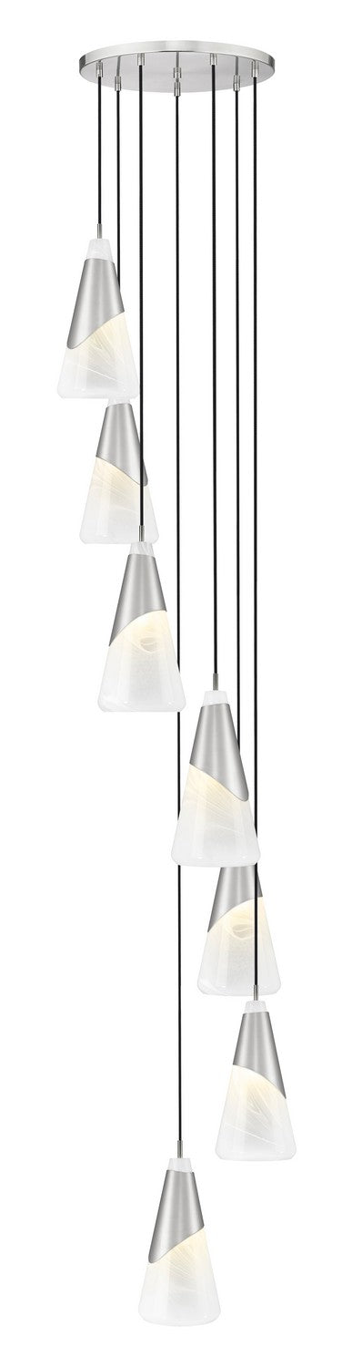 Z-Lite Canada - Seven Light Chandelier - Aimie - Brushed Nickel- Union Lighting Luminaires Decor