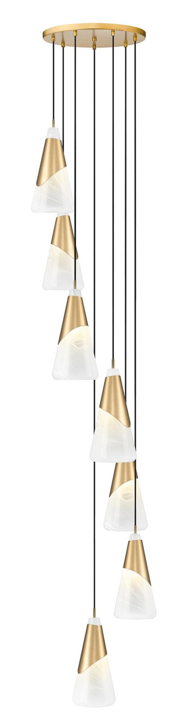Z-Lite Canada - Seven Light Chandelier - Aimie - Modern Gold- Union Lighting Luminaires Decor