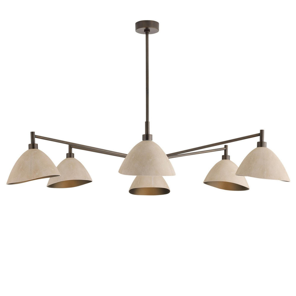 Arteriors - Six Light Chandelier - Inlet - Ivory- Union Lighting Luminaires Decor