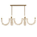 Arteriors - Eight Light Linear Chandelier - Kalama - Ivory- Union Lighting Luminaires Decor