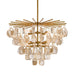 Arteriors - Eight Light Chandelier - Jacqueline - Amber- Union Lighting Luminaires Decor