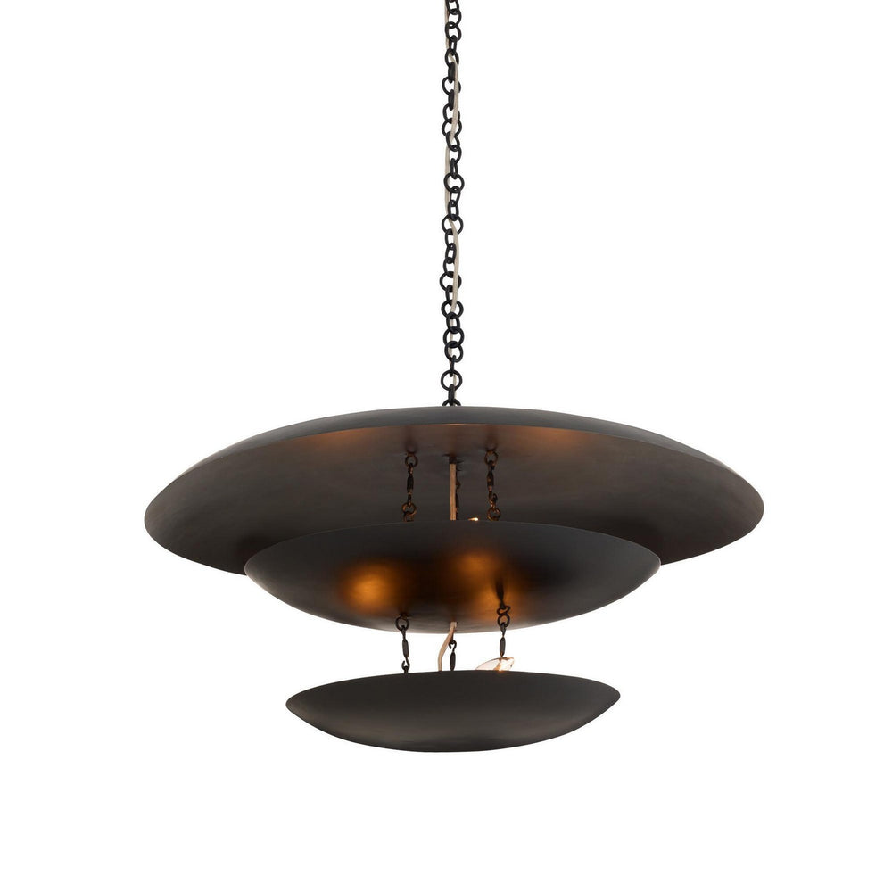 Arteriors - Six Light Chandelier - Florko - Blackened Iron- Union Lighting Luminaires Decor