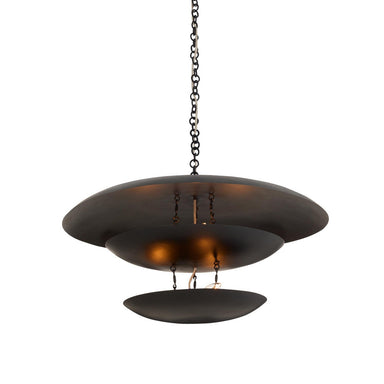 Arteriors - Six Light Chandelier - Florko - Blackened Iron- Union Lighting Luminaires Decor