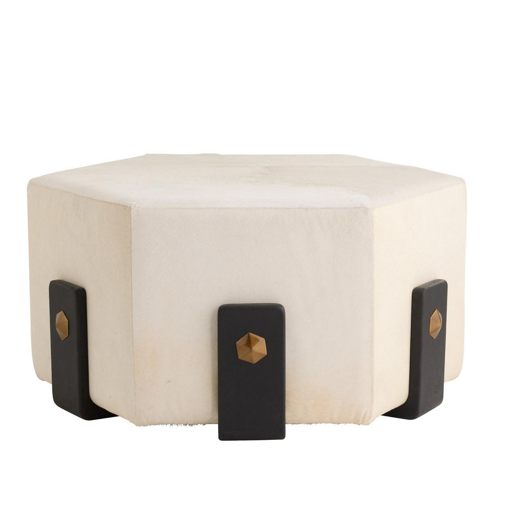 Arteriors - Ottoman - Ivonne - White- Union Lighting Luminaires Decor