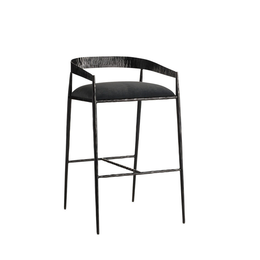 Arteriors - Bar Stool - Ansel - Midnight Grey- Union Lighting Luminaires Decor