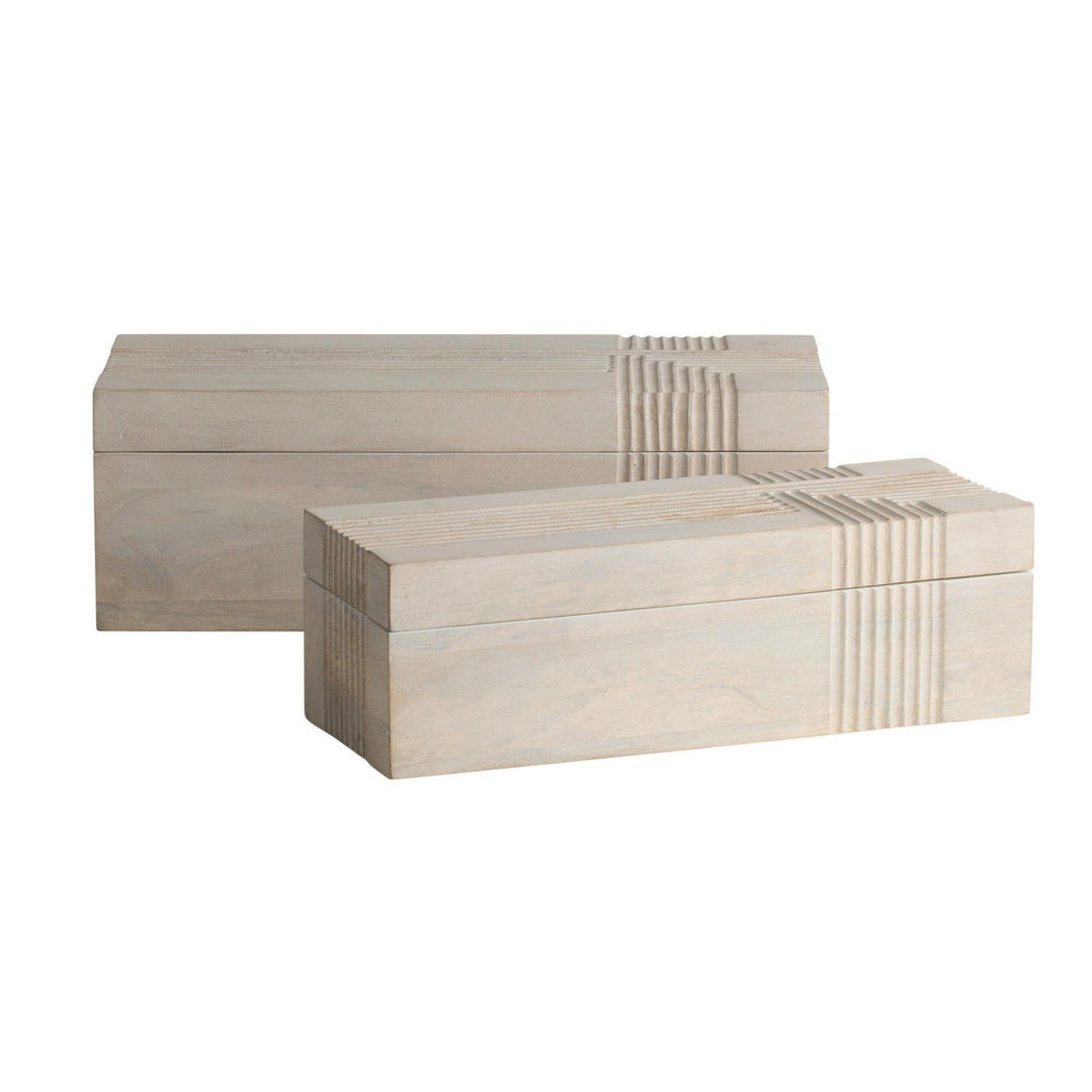 Arteriors - Boxes, Set of 2 - Kamira - Whitewash- Union Lighting Luminaires Decor