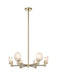 Matteo Canada - Six Light Pendant - Cloudburst - Champagne Gold- Union Lighting Luminaires Decor