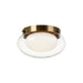 Matteo Canada - One Light Flush Mount - Caspian - Aged Gold Brass- Union Lighting Luminaires Decor