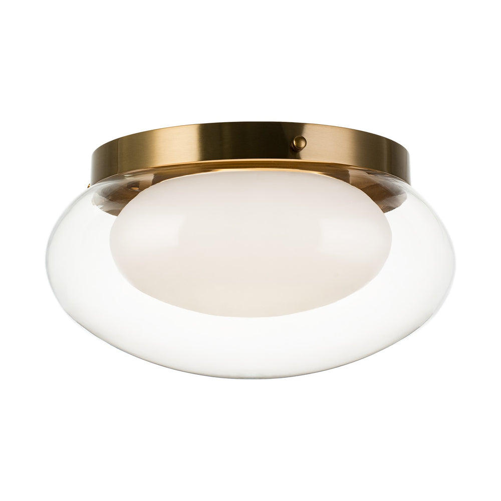 Matteo Canada - Three Light Flush Mount - Caspian - Aged Gold Brass- Union Lighting Luminaires Decor