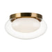 Matteo Canada - Three Light Flush Mount - Caspian - Aged Gold Brass- Union Lighting Luminaires Decor